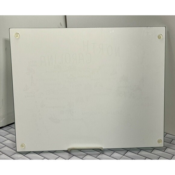 North Carolina Map Art Cutting Board Glass Charcuterie Board Party *Tiny Flaw - Picture 6 of 10